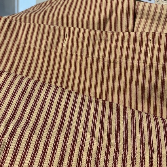 PRE OWNED Home Collection by Raghu York Ticking Barn Red & Nutmeg Shower Curtain - Picture 15 of 15